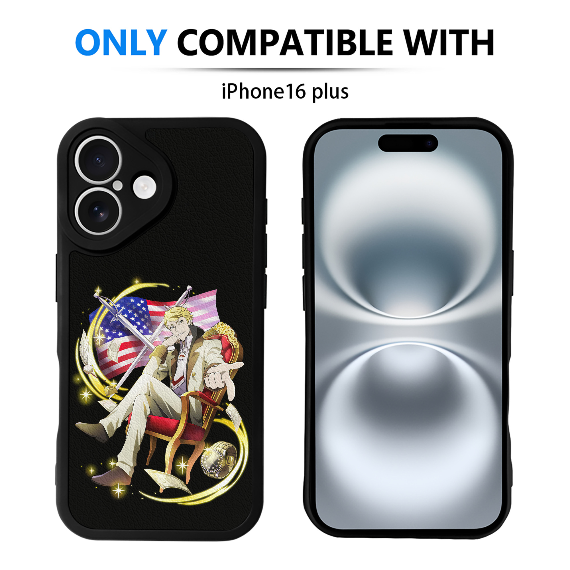 （画像用） 文豪ストレイドッグス Bungo Stray Dogs 【iPhone 16シリーズ対応】シリコンスマホケース（レザー調） 材質：シリコン